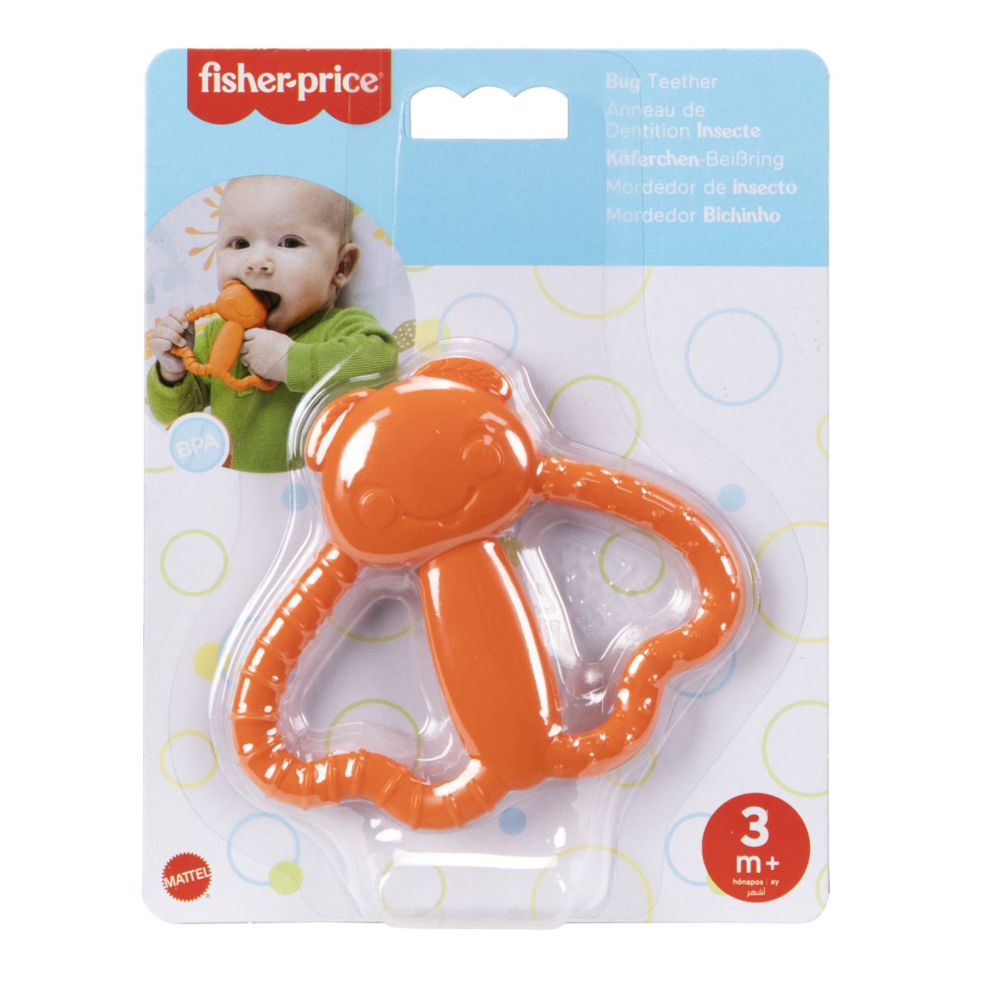 Jucarie dentitie pentru bebelusi Mattel - 3 culori disponibile