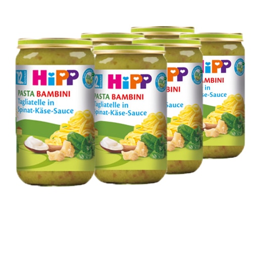 HiPP Paste Tagliatelle cu Sos de Spanac și Brânză 250 g